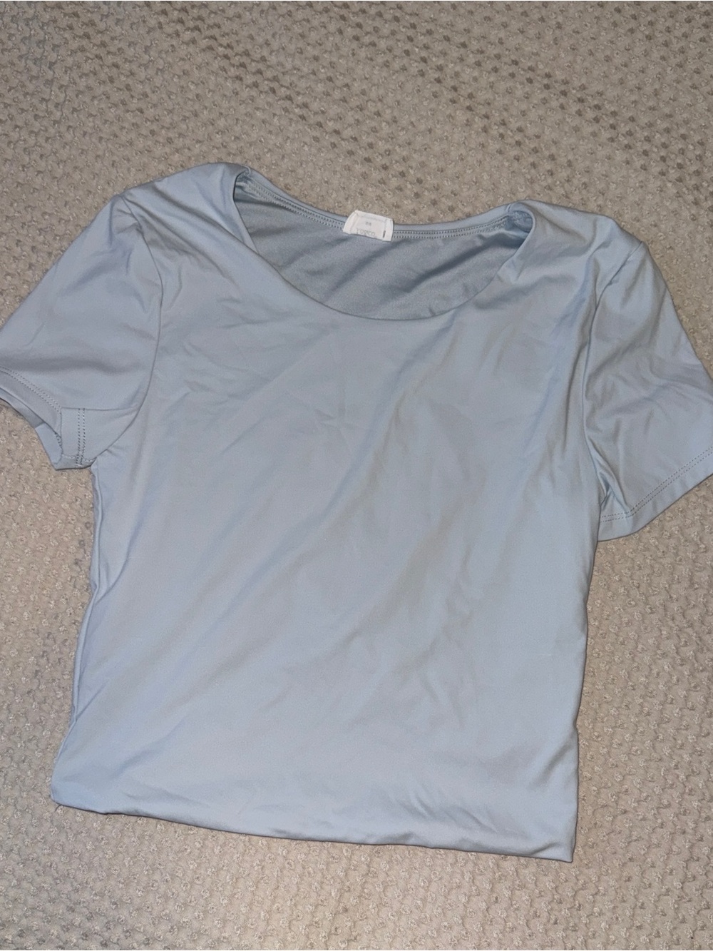 Women's Scoop Neck Short Sleeve Tee in Light Blue